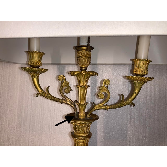 Pair of Early 19th Century French Empire Candelabra Table Lamps For Sale In Columbus - Image 6 of 7