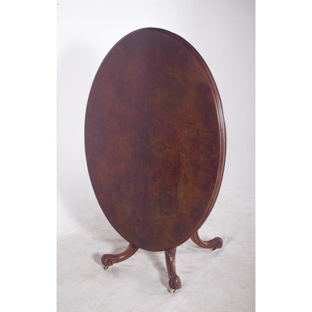 Antique Oval Walnut Dining Table, 1890s For Sale - Image 10 of 13