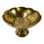 Vintage Scalloped Brass Compote on Pedestal For Sale