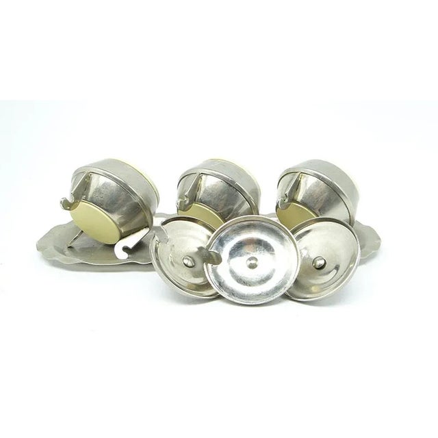 Art Deco Salt Holder Set, Poland, 1950s, Set of 4 For Sale - Image 3 of 7