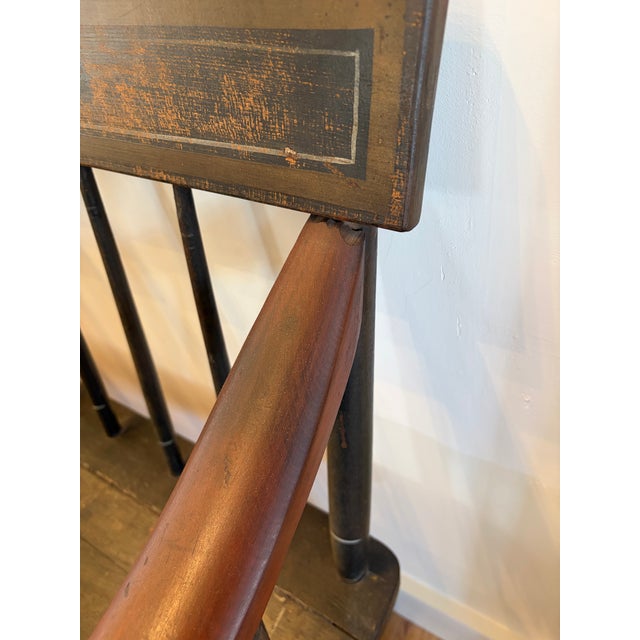 1980s Antique American Deacons Bench For Sale - Image 5 of 12