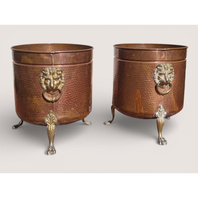 Copper Plant Planter, 1920s, Set of 2 For Sale - Image 11 of 11