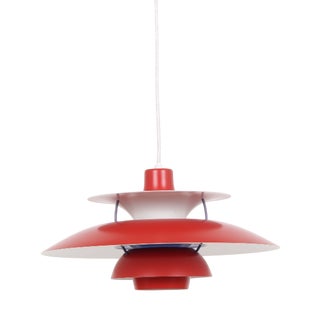 Red PH 5 Pendant Light by Poul Henningsen for Louis Poulsen, 1958 For Sale