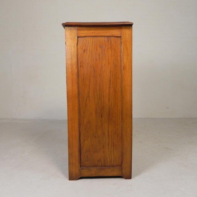 Wood Oak Roller Shutter Cabinet with Shutter, 1930s For Sale - Image 7 of 18
