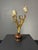 Mid-Century Hollywood Regency Italian Gilt Tole Four-Light Tulip Table Lamp on Turned Wood Base, 1960s For Sale - Image 17 of 17