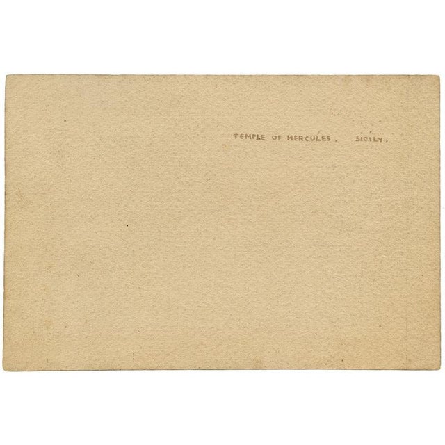 Brown William Page, Temple of Hercules, Sicily, Watercolour For Sale - Image 8 of 9