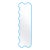 Hvyli Q9 - Narrow Modern Contemporary Light Blue Mirror For Sale