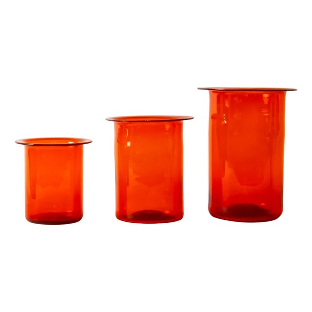 Glass Vase, 1960s, Set of 3 For Sale