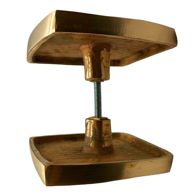 1970s Paul Evans Style MCM Brutalist Bronze Door Handle Pull Pair, 2 Sets Available For Sale - Image 5 of 5