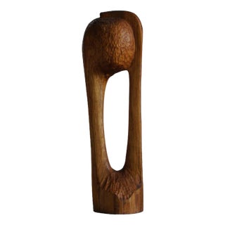 Wooden Sculpture by Ole Wettergren, Denmark, 1980s For Sale