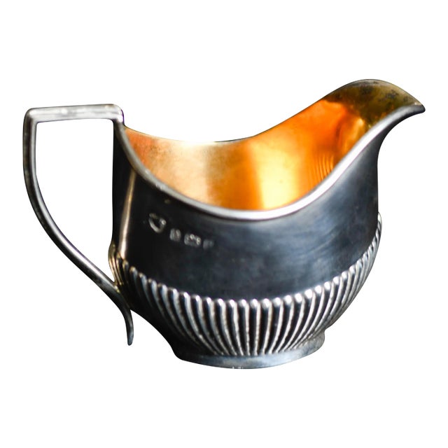 1903 Antique Williams Birmingham Sterling Silver Creamer Hallmarked 925 For Sale