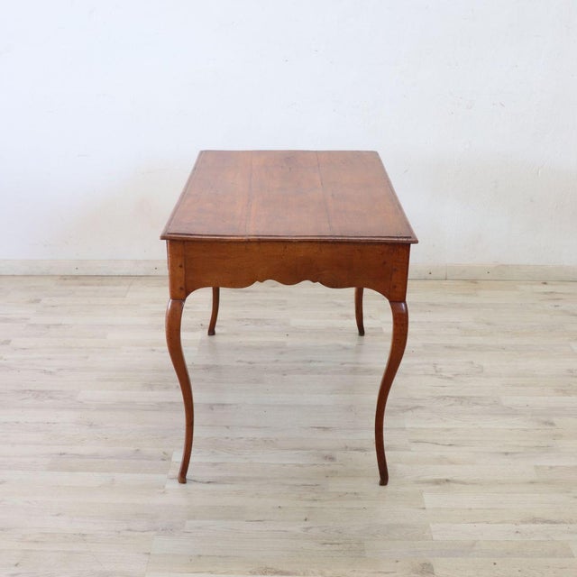 Antique Walnut and Cherry Wood Writing Desk, 1700s For Sale - Image 5 of 14