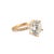 Modern 18k Yellow Gold 4.82ctw Round Brilliant Lab Grown Diamond Engagement Ring, Size 6 For Sale - Image 3 of 8