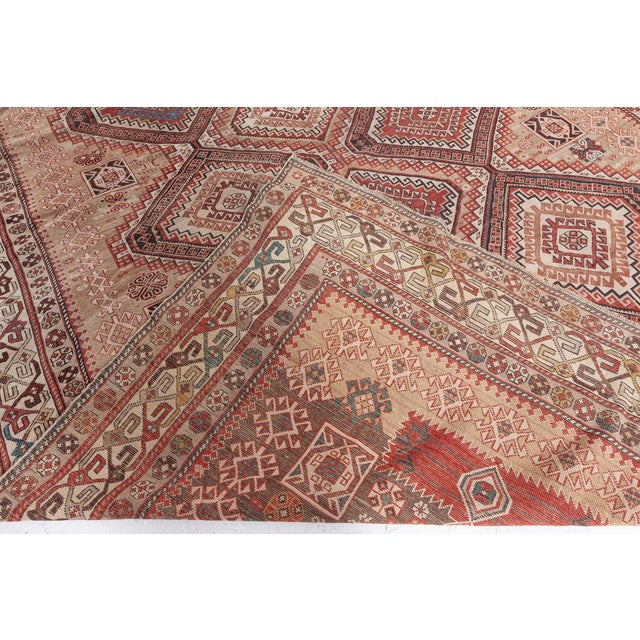 Persian One-of-a-kind 19th Century Caucasian Shirvan Handmade Wool Rug For Sale - Image 3 of 3