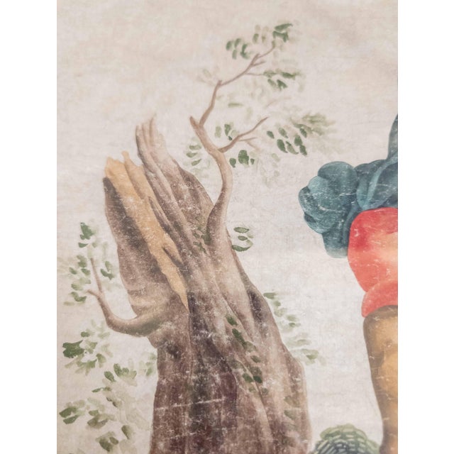 19th Century French Chinoiserie Chinese Export Style Watercolor Painting For Sale - Image 16 of 18