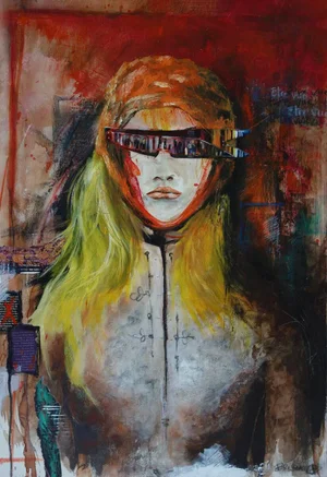 Jean-Pierre Brissart, La femme aux lunettes, 2015, Mixed Media