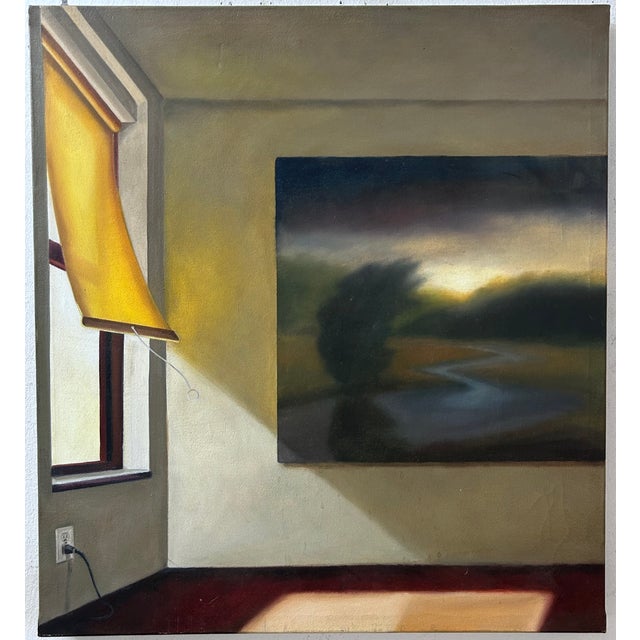 'Interior With Landscape' by James Shilaimon, 2006, Oil Painting on Canvas For Sale - Image 4 of 18