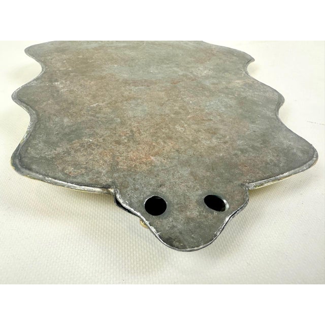 Antique Polished Wall Mirror in Brass, 19th Century For Sale - Image 10 of 12