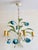 French Blue Tole Tulip 5-Light Chandelier, 1960s For Sale - Image 16 of 18