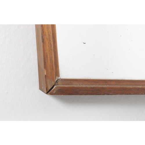 Gold Mid-Century Italian Style Geometric Wall Mirror with Wooden Frame, 1960s For Sale - Image 8 of 13