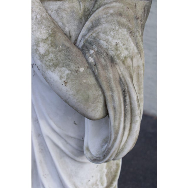 Antique White Antique Classical Style Diana Of Gabii Marble Garden Statue For Sale - Image 8 of 12
