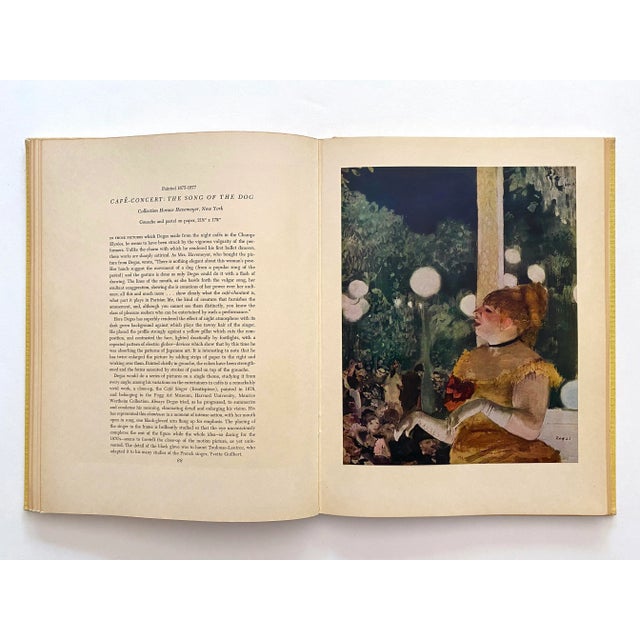 Yellow Edgar Degas Vintage 1951 First Edition Lithograph Print Large Hardcover Impressionist Art Book For Sale - Image 8 of 13