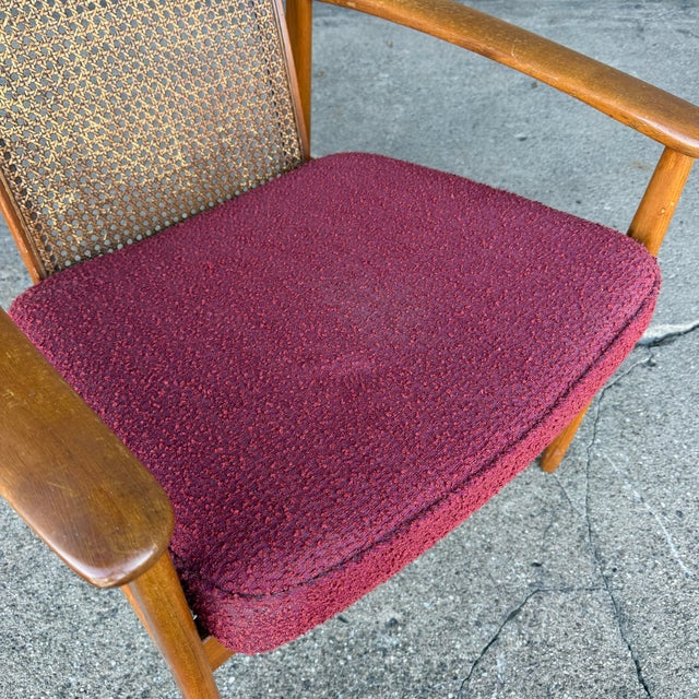 Mid 20th Century Folke Ohlsson for Dux “Dallas” Caned Lounge Chair Mid Century Modern For Sale - Image 5 of 12