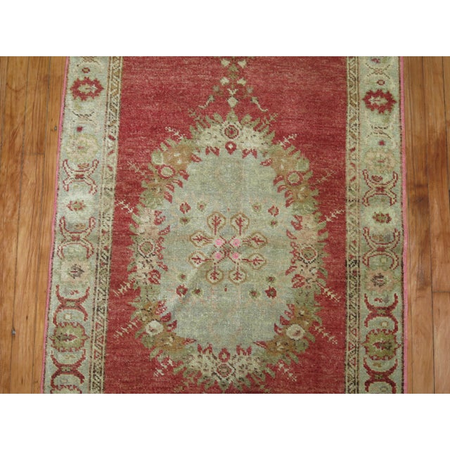 Traditional Traditional Turkish Runner, 3' X 12'8'' For Sale - Image 3 of 6