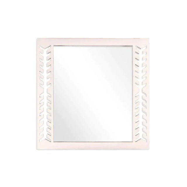 Contemporary Fleur Home Audubon Spruce Square Mirror in Frosted Petal, 30x30 For Sale - Image 3 of 3
