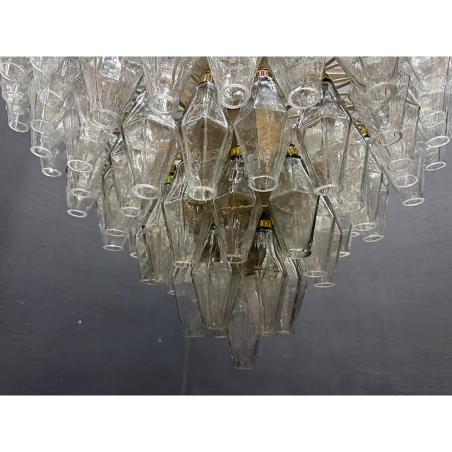 Large Murano Glass Poliedri Chandelier, Italy, 1970s For Sale - Image 18 of 18