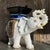 Ceramic Vintage Boho Glazed Ceramic Elephant Low Stool For Sale - Image 7 of 9