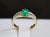 Emerald Engagement 14k Gold Ring For Sale - Image 6 of 12