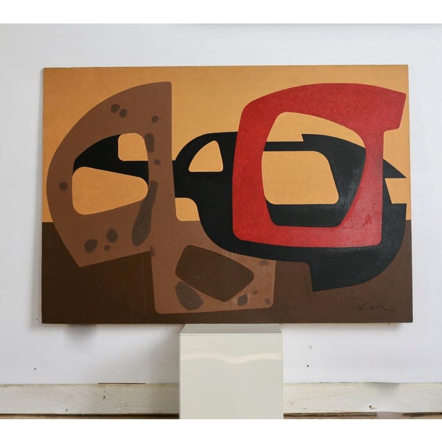 Free Form Composition, 1970s, Painted Wooden Panel For Sale - Image 17 of 18