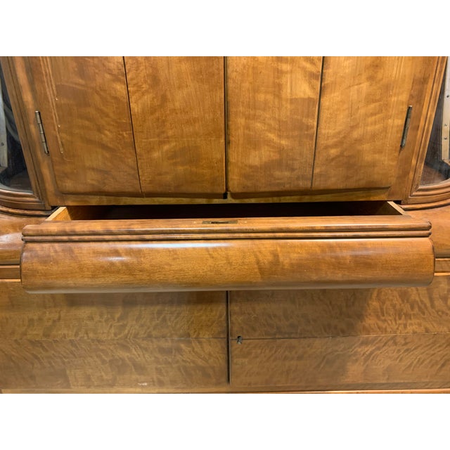 Wood Dutch Art Nouveau and Deco Display Cabinet For Sale - Image 7 of 13