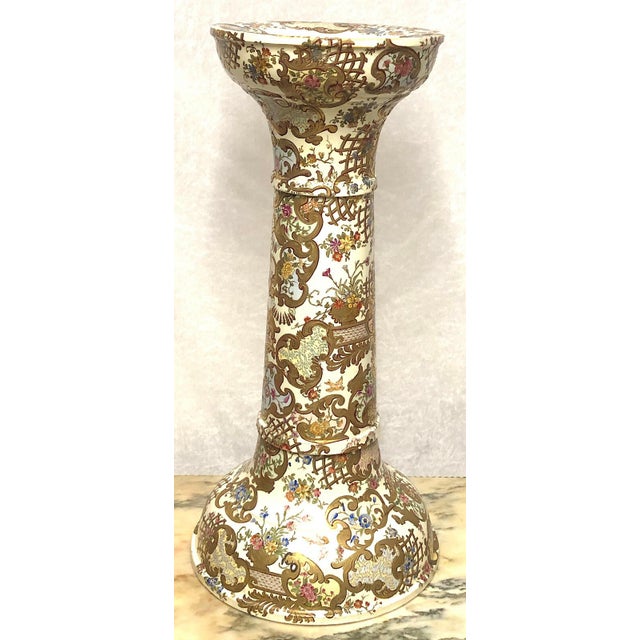Antique Fischer J. Budapest Charlotte Porcelain Flower Stand, 1890 For Sale - Image 4 of 13