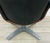 Mid-Century Modern Eames Inspired Italian Black Leather Lounge Chair and Ottoman For Sale - Image 4 of 7