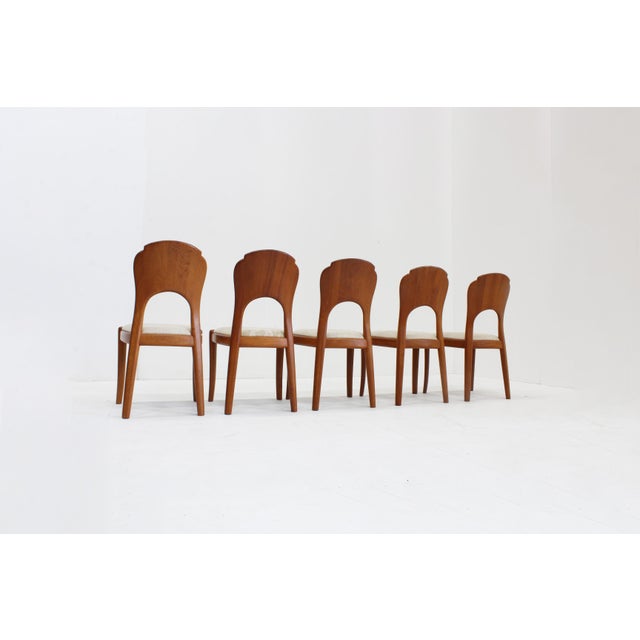 1960s Mid-Century Dining Room Chairs in Teak, 1960s, Set of 5 For Sale - Image 5 of 8