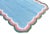 Handmade Cotton Area Scalloped Rug Sky Blue, Cream, Pink and Forest Green Border Dhurrie - 10'x14' For Sale - Image 6 of 11