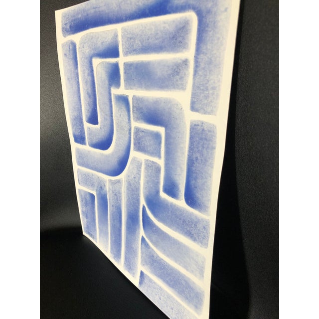 This beautiful color of gouache paint inspired this meditative painting process. A completely unique and original artwork...