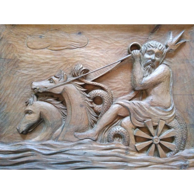 1940s Wall Sculpture, Carved Wood Panel, France, 1940s For Sale - Image 5 of 6