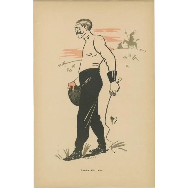 Mich, Fencing Caricatures, 1907, Paper, Set of 3 For Sale - Image 3 of 10