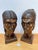 Signed Silva Art Deco Carved Wood Busts — Pair For Sale - Image 11 of 11
