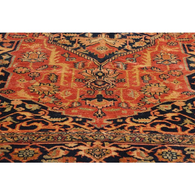 Late 20th Century Vintage Persian Heriz Rug - 05'04 X 08'03 For Sale - Image 5 of 9