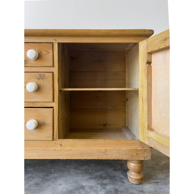 Tan Antique 19th Century English Pine Victorian Dresser For Sale - Image 8 of 12