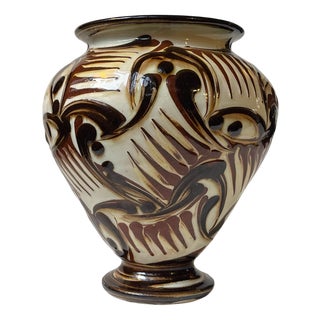 Art Deco Glazed Pottery Vase by Herman August Kähler, 1920s For Sale