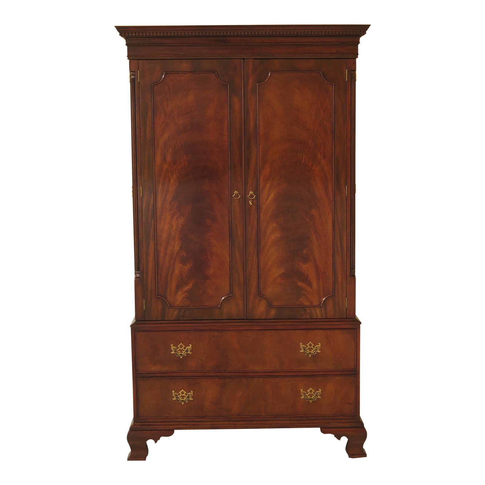 Chippendale Kittinger Mahogany Bedroom Armoire Wardrobe Chairish