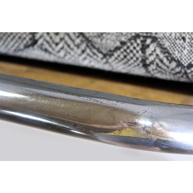 Bauhaus Tubular Steel and Chrome Sofa, Czechoslovakia, 1940s For Sale - Image 13 of 18