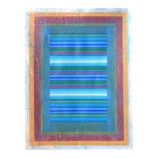 Contemporary Abstract Mixed Media on Paper Painting "Organic Geometry (Fragrant Portals Ii)" by Michael Barringer For Sale