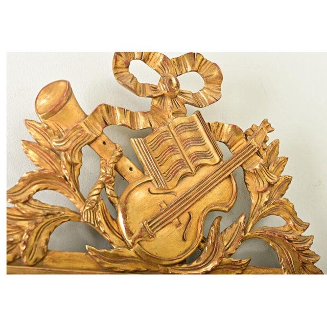 French French 19th Century Louis XVI Gilt & Painted Mirror For Sale - Image 3 of 8