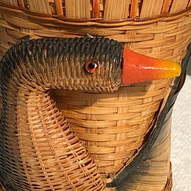 Vintage Chinese Black Swan Planter Basket For Sale - Image 9 of 13